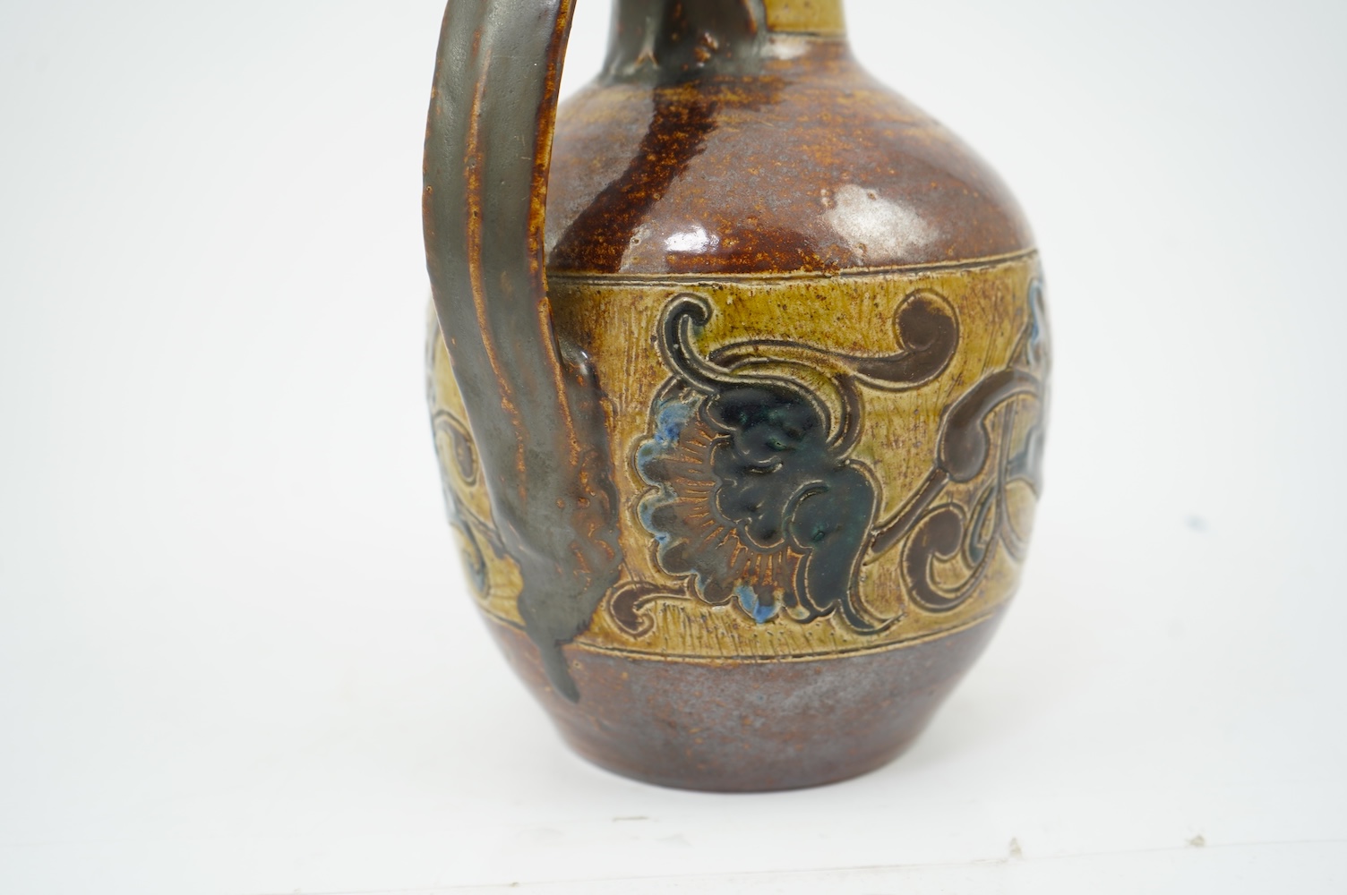 Robert Wallace Martin for Martin Brothers: A salt-glazed stoneware jug